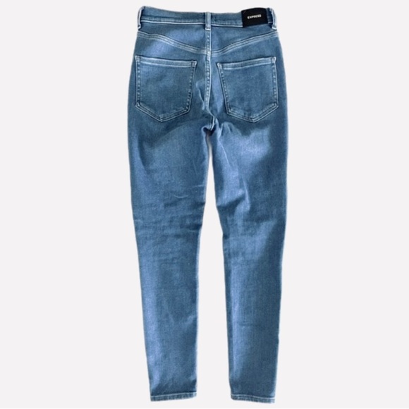 Express Cropped Skinny Super High Rise Jeans Size 2R - Picture 9 of 10